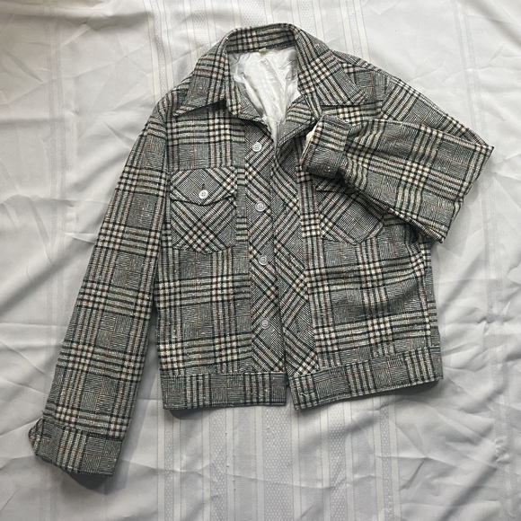 Vintage Ratner USA Men’s Tan Tartan Plaid Blazer Jacket Sport Coat Preppy 70s - Picture 1 of 11